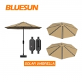 Bluesun 10ft teras taman luar ruangan payung surya payung pantai naungan dengan lampu LTD