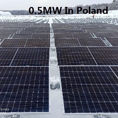 Bluesun 0.5mw pembangkit listrik tenaga surya mengambang di Polandia