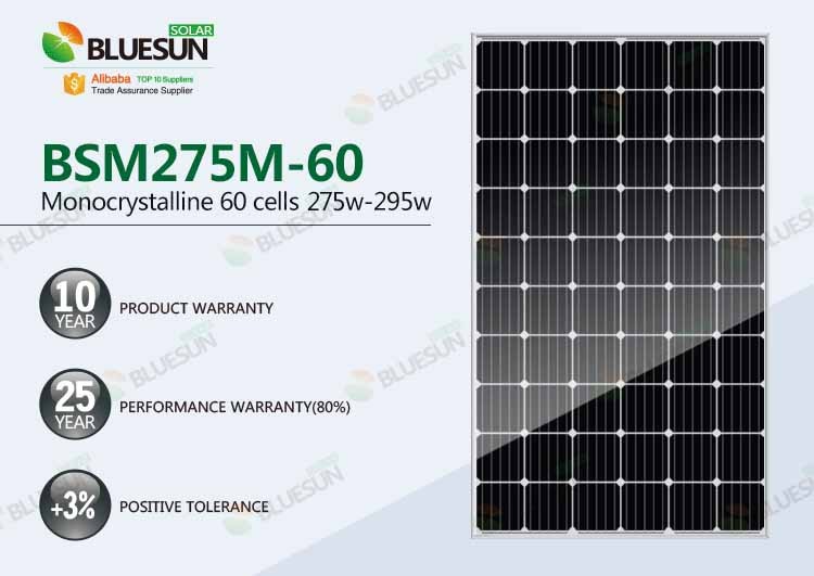 monocrystalline 285 watt solar panel