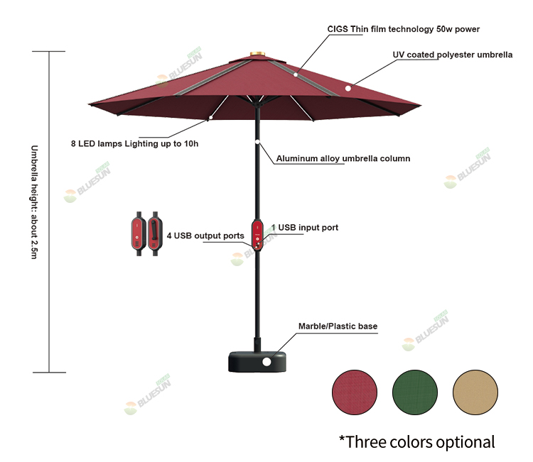 beach solar umbrella