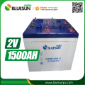 Baterai Surya 2V 1500AH aa Isi Ulang untuk Panel Surya