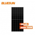 Bluesun Penjualan Panas Panel Surya Setengah Sel 370W 380W 390W Perc Panel Surya 144 Sel panel surya