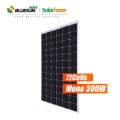 Panel surya bifacial Bluesun panel surya monokristalin kaca ganda 390w panel bipv efisiensi tinggi