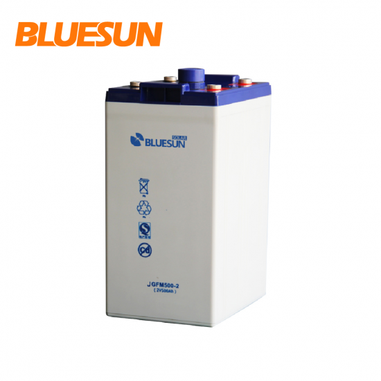 Bluesun Gel Battery 2V 500AH Electronic Batteries For Home Solar System