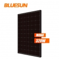 Bluesun Eropa gudang panel surya bebas pajak320 watt semua mono hitam 320w panel surya silikon hitam penuh