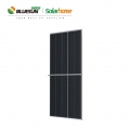 Bluesun 210mm sel surya 550watt kaca ganda panel surya solar 550w bifacial setengah sel pv mono panel surya 210mm bipv panel surya