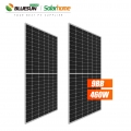 Bluesun UL Certificate Bifacial Solar Panel Teknologi MBB 460W Panel Surya Kaca Ganda
