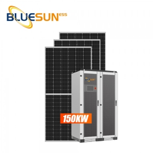Hybrid 150KW solar power system on grid with battery backup