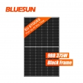 Bluesun EU Stocks Mono-Facial 166mm Black Frame 375W Panel Surya