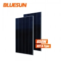 bluesun shingled solar panel 650W panel surya 210mm sel surya 650 W 650watt
