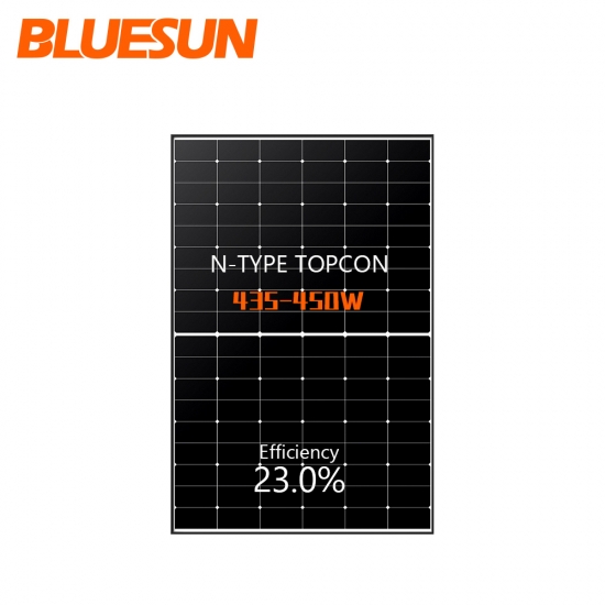 Bluesun high efficiency black frame pv solar panel 450watt  jet n-type 450w mono shingled solar panels price-Bluesun