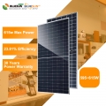 Panel surya kaca ganda bifacial 595w 600w 610w 615w panel surya setengah sel untuk rumah