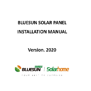 Manual Instalasi Modul Solar PV Bluesun