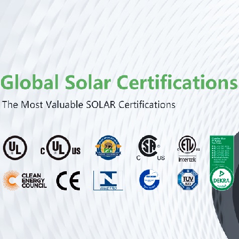 sertifikasi set lengkap bluesun untuk fotovoltaik
