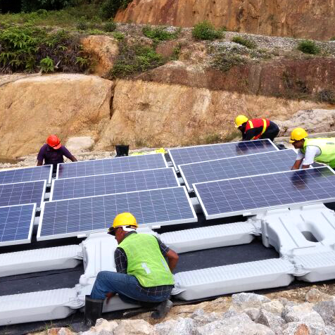 270Kw mengambang solar pabrik di Malaysia