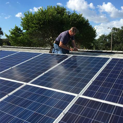 3kW Grid terikat tata surya di Florida untuk perumahan