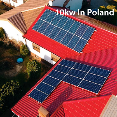 10kw pada pemasangan sistem tata surya di Polandia, Eropa