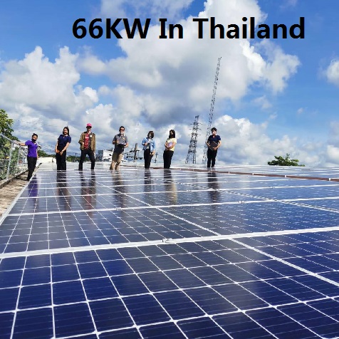 Bluesun 66kw atap tata surya di thailand
