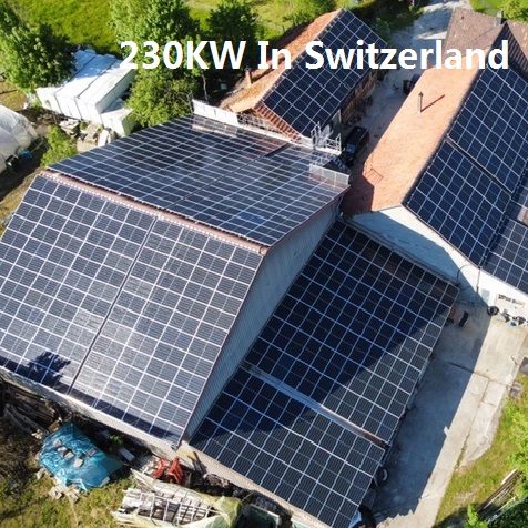 Tata Surya Perumahan Bluesun 230KW Rooftop Di Swiss